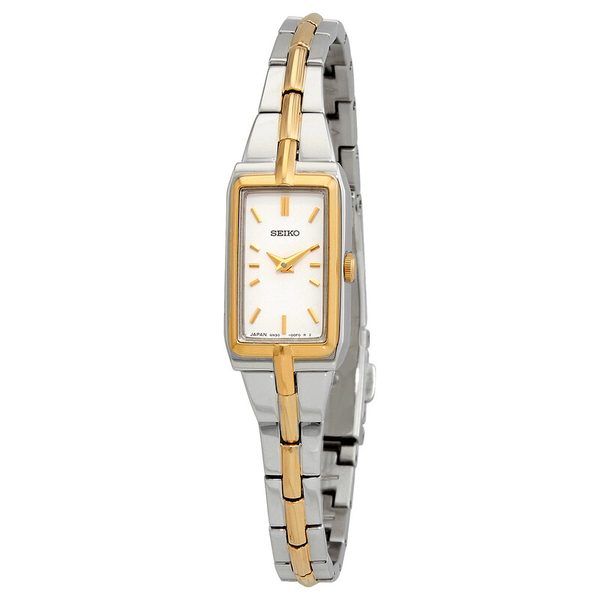 Seiko Quartz Silver Dial Two-tone Ladies Watch