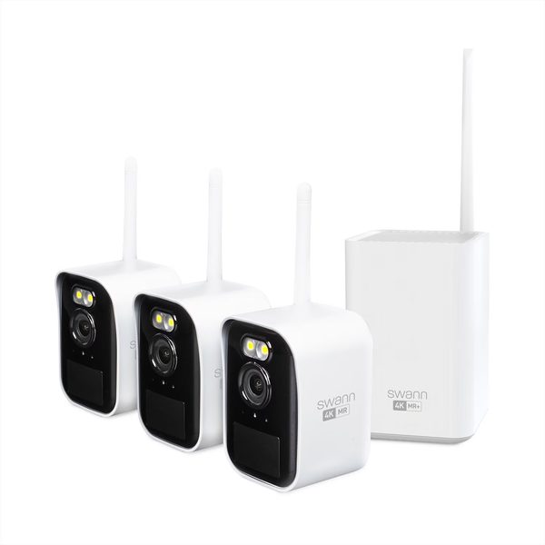 Swann MaxRanger Mini 4K Wireless NVR Security System, 3-Pack