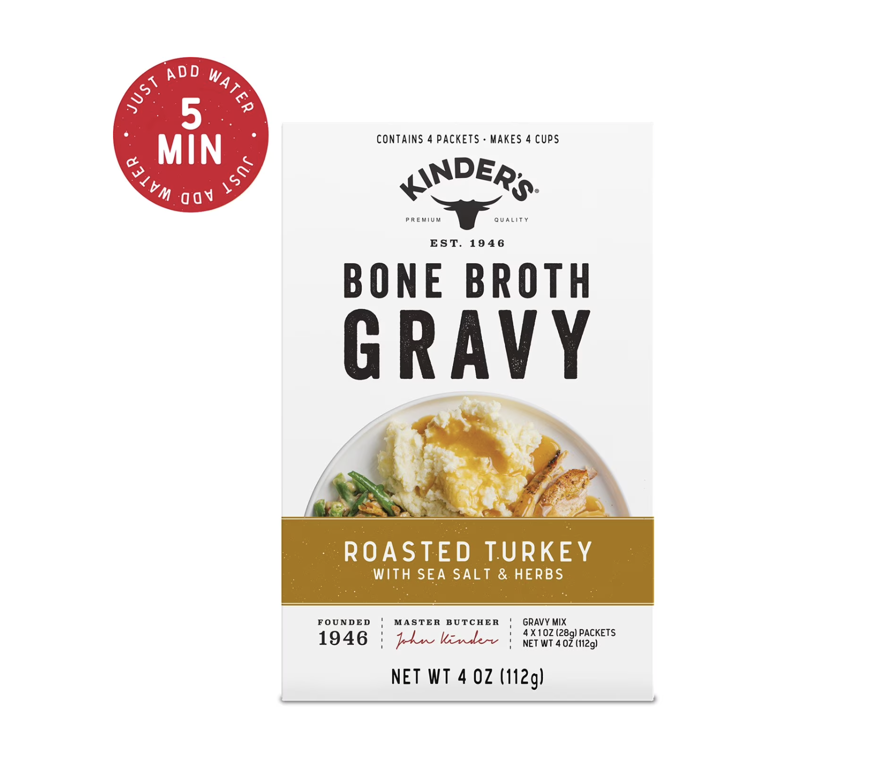 Kinder's Roasted Turkey Bone Broth Gravy Mix, 4 oz.