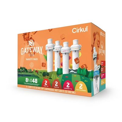 Cirkul Gateway Tea Flavored Water Cartridge Variety Pack, 8 Pack