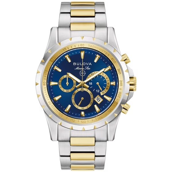 Bulova Marine Star Chronograph Two Tone Watch 